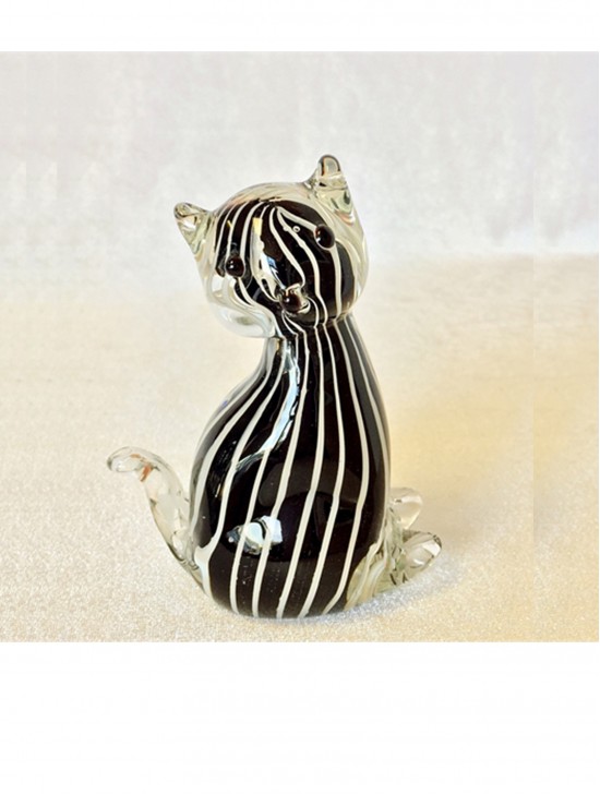 Glass Cat with Stripes